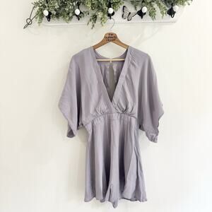 ASTR The Label Lilac Romper Large Kimono Sleeve KS